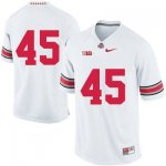 Men's NCAA Ohio State Buckeyes Only Number #45 College Stitched Authentic Nike White Football Jersey UO20G85PA